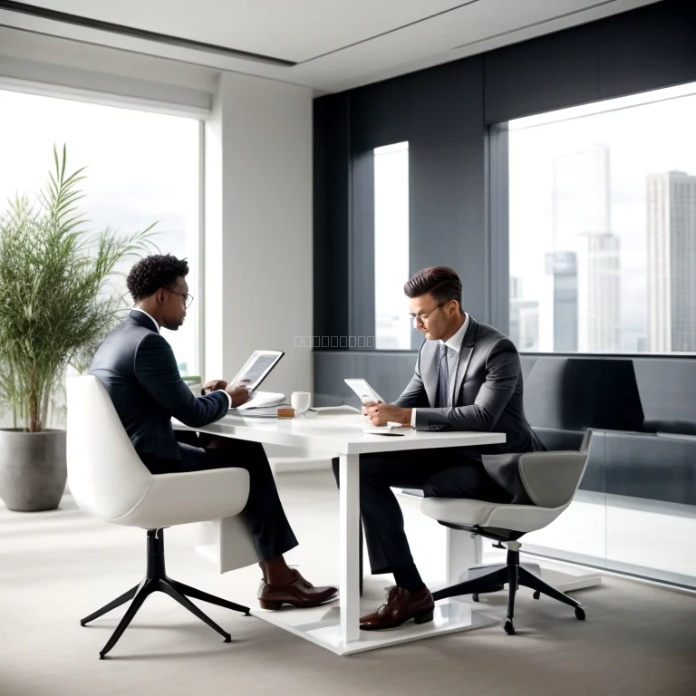 Entrepreneurs discussing legal documents